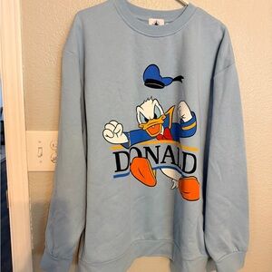 Disney Donald Duck Light Blue Crewneck Sweater